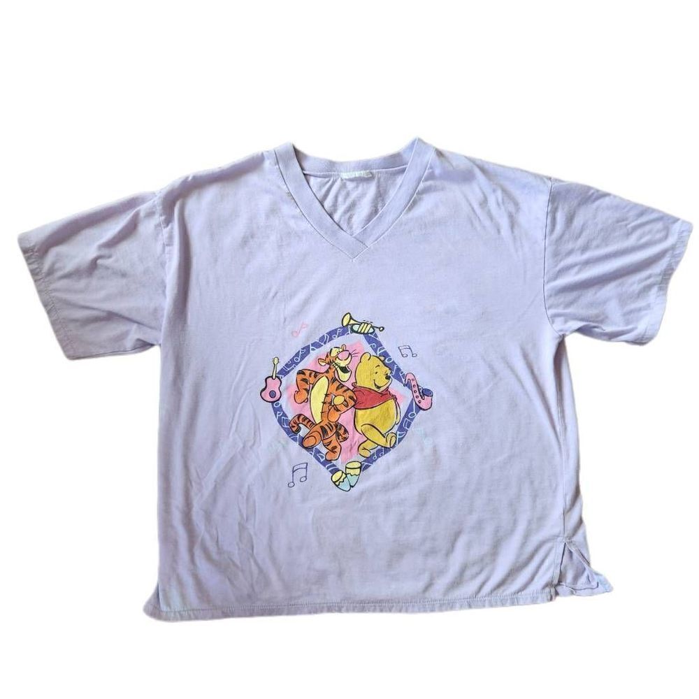 Winnie the Pooh Tigger t-shirt vintage 90s relaxed box fit lilac lavender purple - Picture 2 of 6